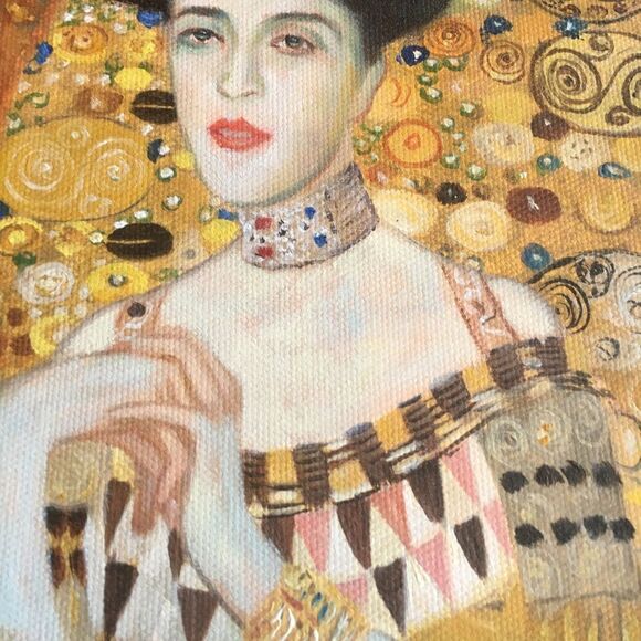 HAND PAINTED 21” Canvas Framed of Gustav Klimt.. - Picture 6 of 16